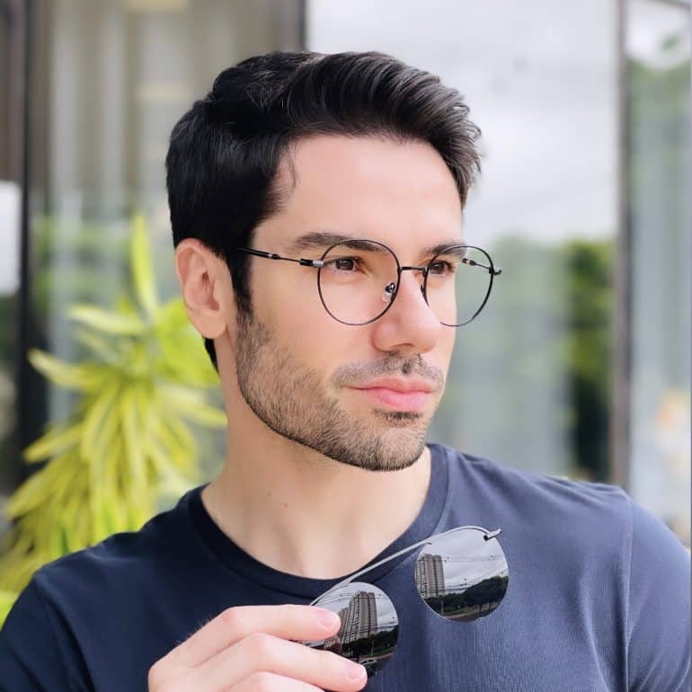 safine com br oculos 2 em 1 clip on masculino redondo preto eduardo 1