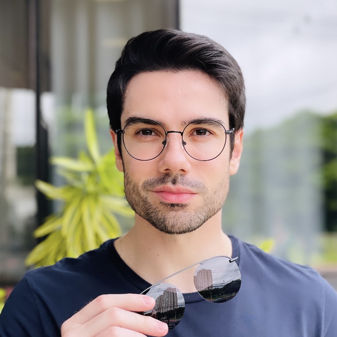 safine com br oculos 2 em 1 clip on masculino redondo preto eduardo