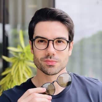 safine com br oculos 2 em 1 clip on masculino redondo preto joaquim