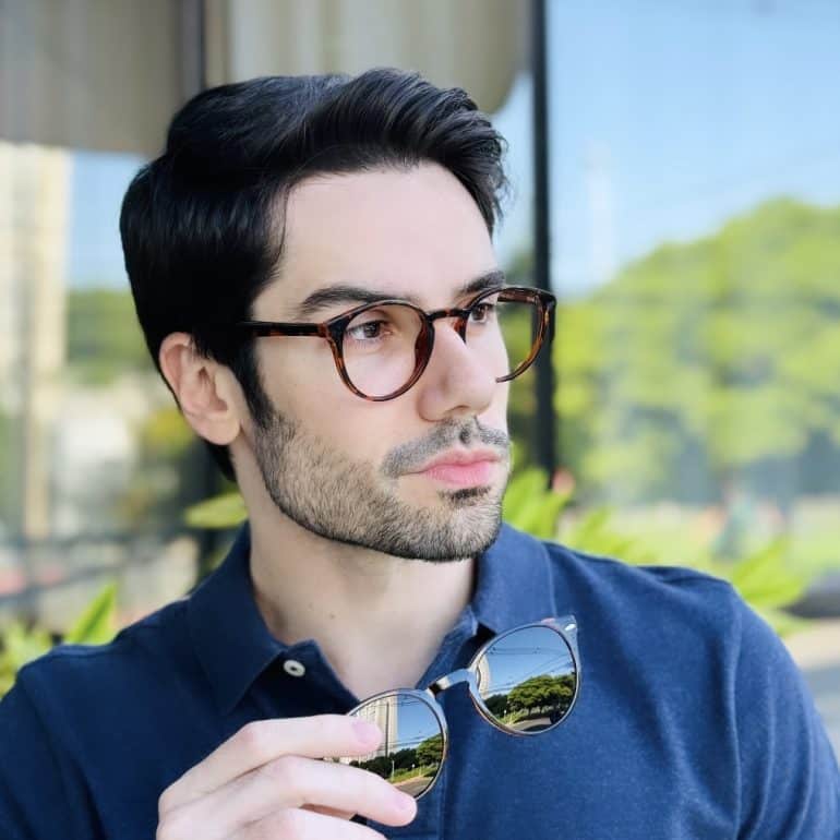 safine com br oculos 2 em 1 clip on masculino redondo tartaruga paulo 1