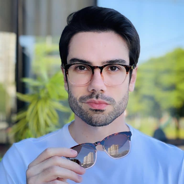 safine com br oculos 2 em 1 clip on quadrado tartaruga e marrom bruno