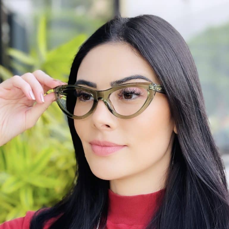 safine com br oculos de grau feminino gatinho verde lady 1