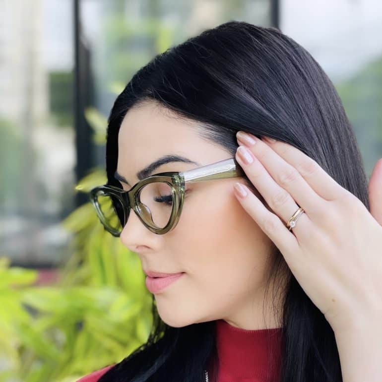 safine com br oculos de grau feminino gatinho verde lady 3