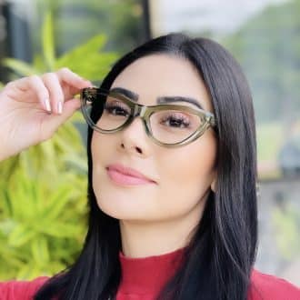 safine com br oculos de grau feminino gatinho verde lady