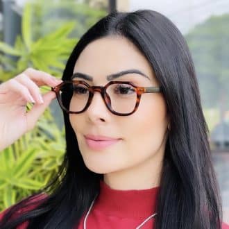 safine com br oculos de grau feminino hexagonal tartaruga silvia 1