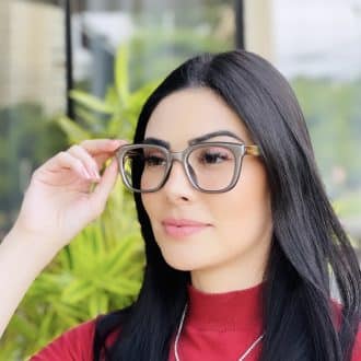 safine com br oculos de grau feminino quadrado cinza katy 1