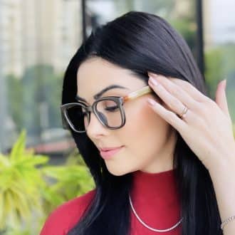 safine com br oculos de grau feminino quadrado cinza katy 2