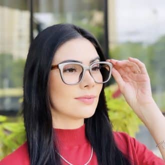 safine com br oculos de grau feminino quadrado cinza katy 3