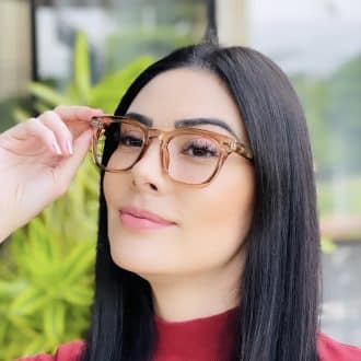 safine com br oculos de grau feminino quadrado marrom alane 1