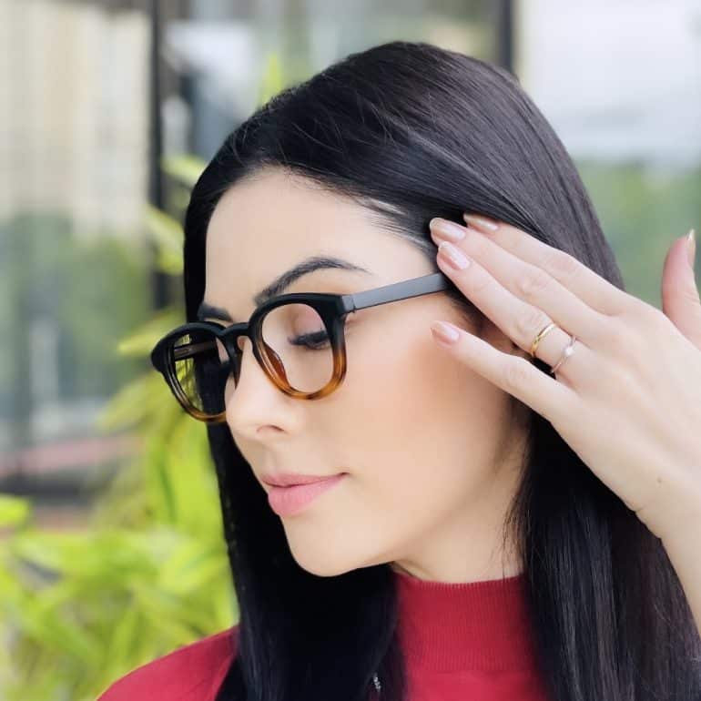 safine com br oculos de grau feminino quadrado preto e tartaruga sandra 2