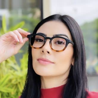 safine com br oculos de grau feminino quadrado preto e tartaruga sandra 3