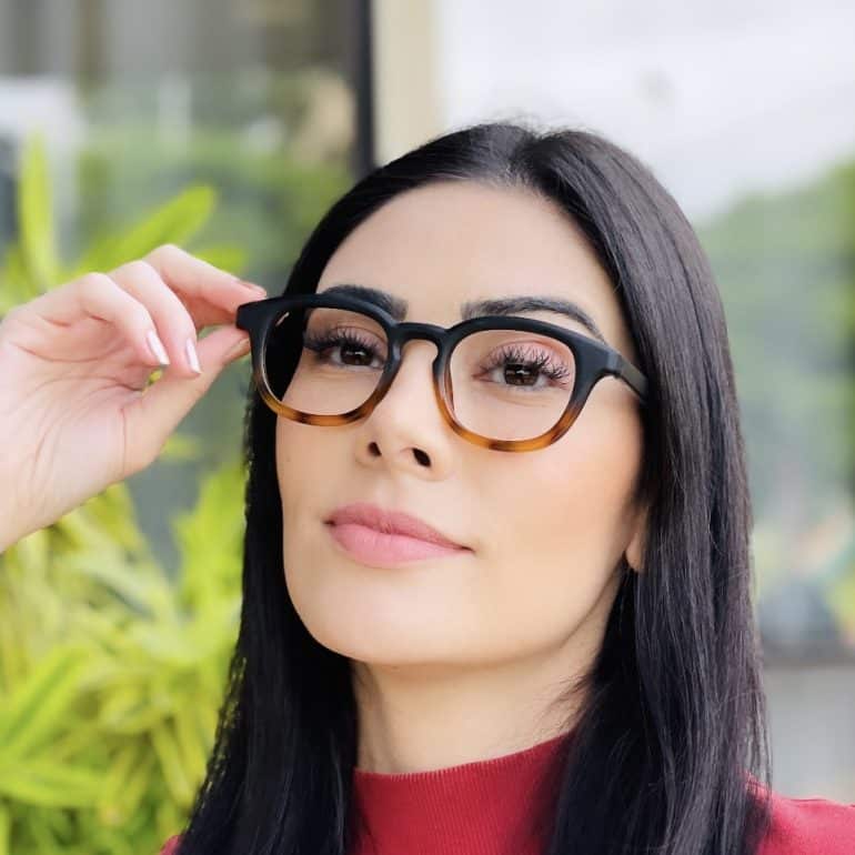 safine com br oculos de grau feminino quadrado preto e tartaruga sandra 3