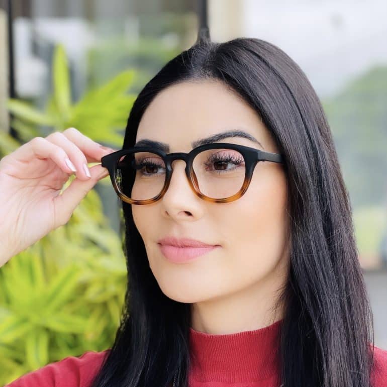 safine com br oculos de grau feminino quadrado preto e tartaruga sandra 4