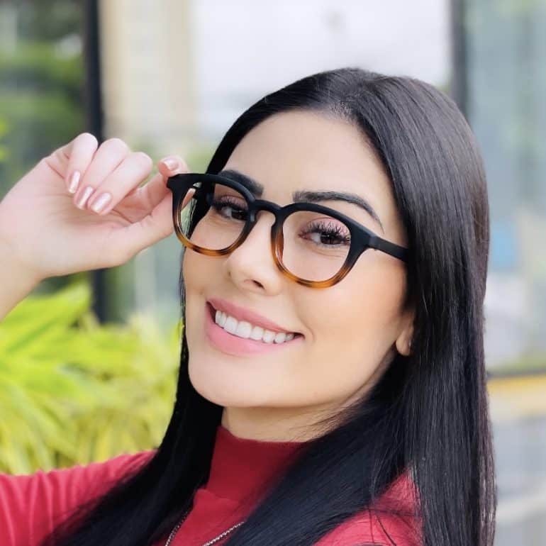 safine com br oculos de grau feminino quadrado preto e tartaruga sandra