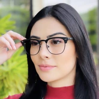 safine com br oculos de grau feminino quadrado preto milena 1