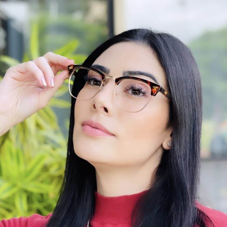 safine com br oculos de grau feminino quadrado tartaruga milena 1