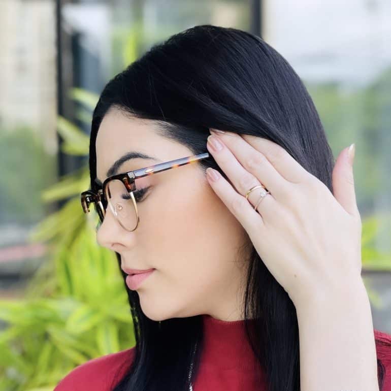 safine com br oculos de grau feminino quadrado tartaruga milena 2