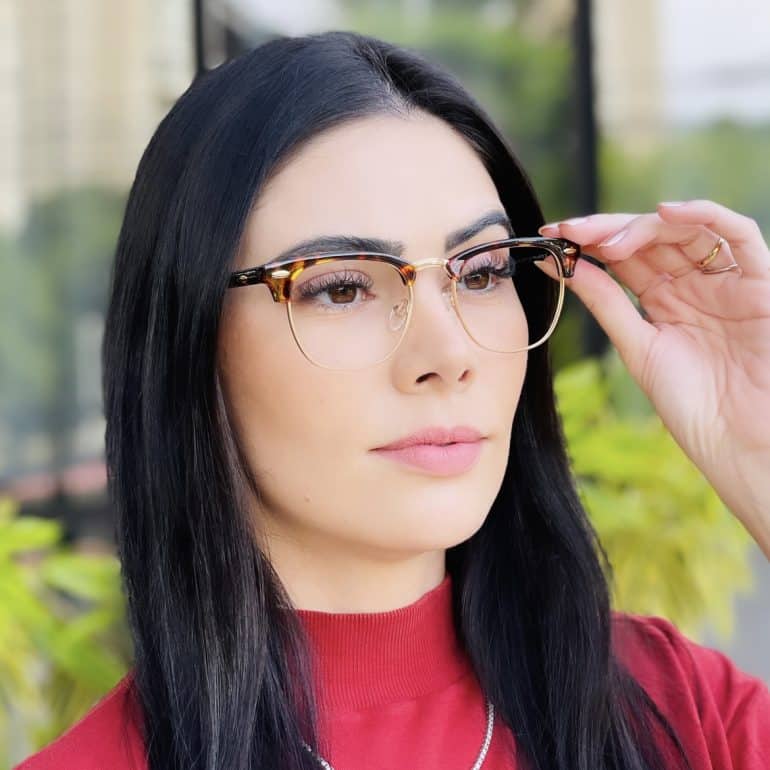 safine com br oculos de grau feminino quadrado tartaruga milena 3