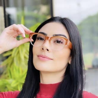 safine com br oculos de grau feminino redondo marrom tania 1