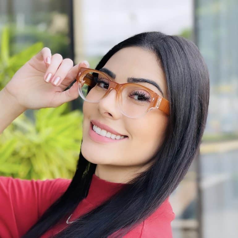 safine com br oculos de grau feminino redondo marrom tania