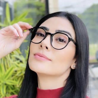 safine com br oculos de grau feminino redondo preto mage 3