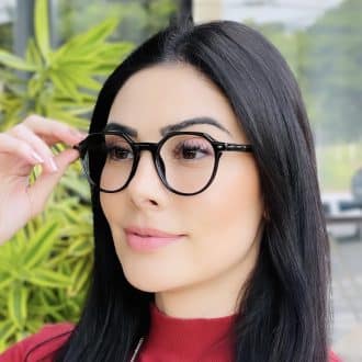 safine com br oculos de grau feminino redondo preto mage 4