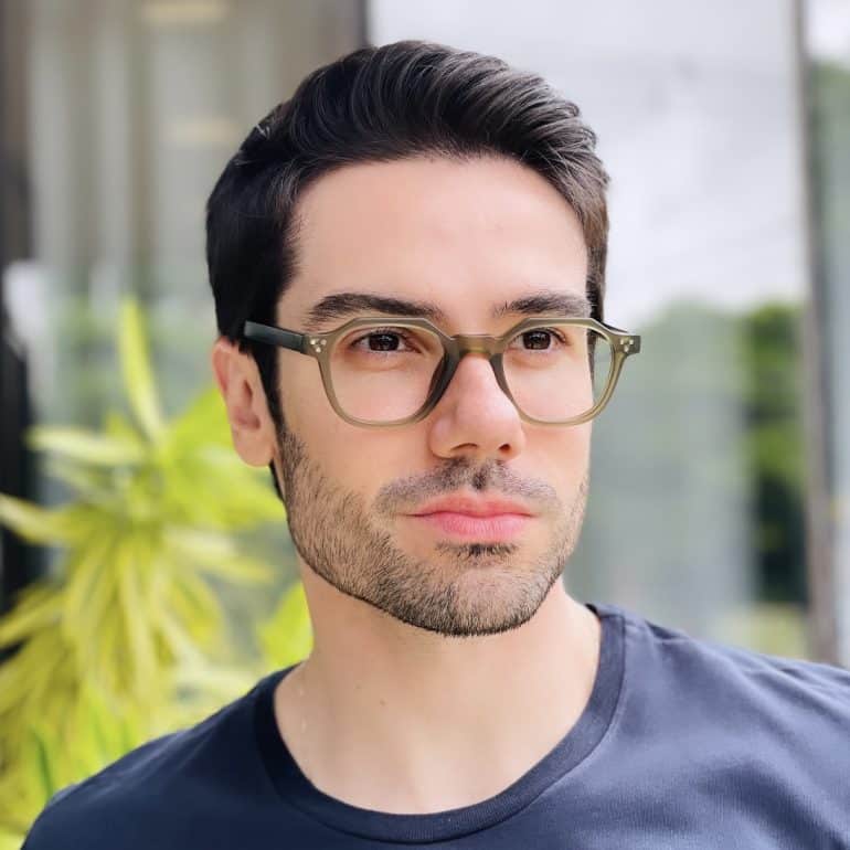 safine com br oculos de grau masculino hexagonal verde liam 1