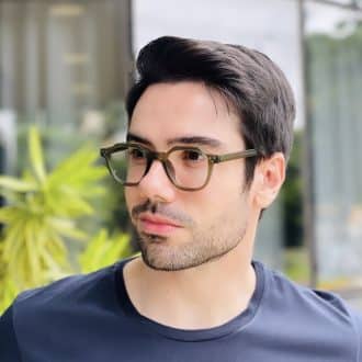 safine com br oculos de grau masculino hexagonal verde liam 3