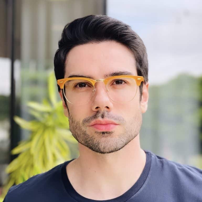 safine com br oculos de grau masculino quadrado caramelo marco