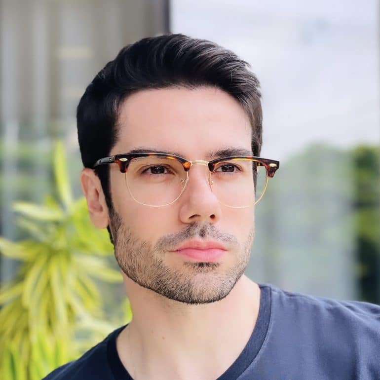 safine com br oculos de grau masculino quadrado tartaruga marco 1