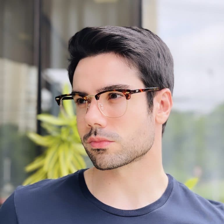 safine com br oculos de grau masculino quadrado tartaruga marco 3
