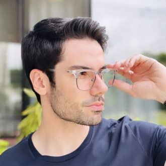 safine com br oculos de grau masculino quadrado transparente marco 2