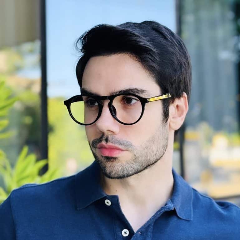 safine com br oculos de grau masculino redondo preto vinicius 1
