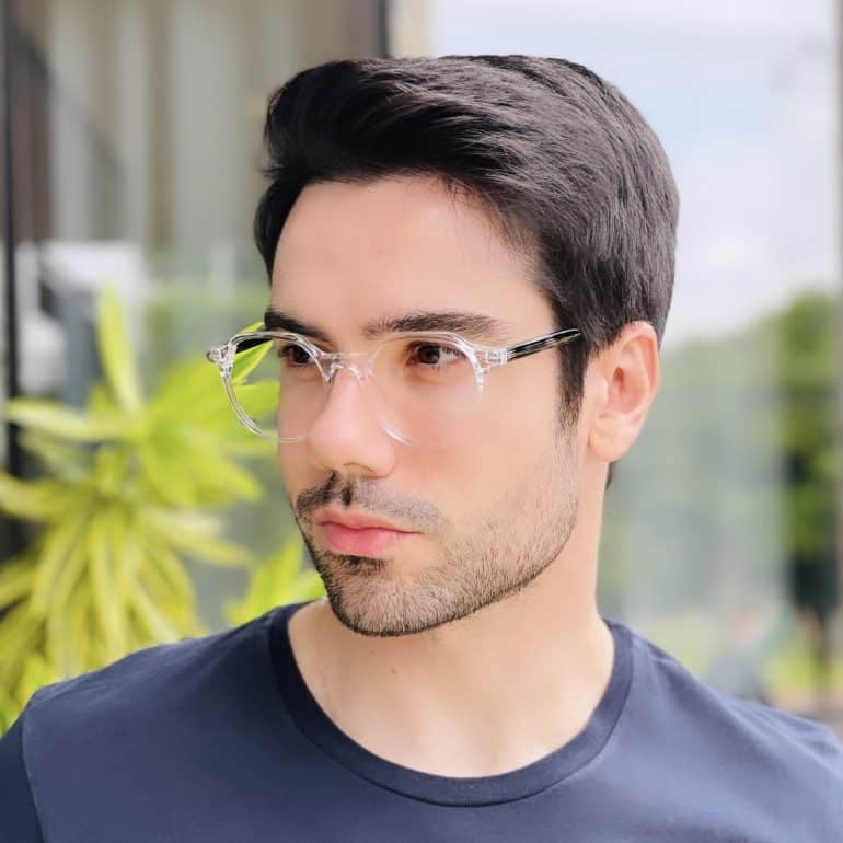 safine com br oculos de grau masculino redondo transparente robert 1