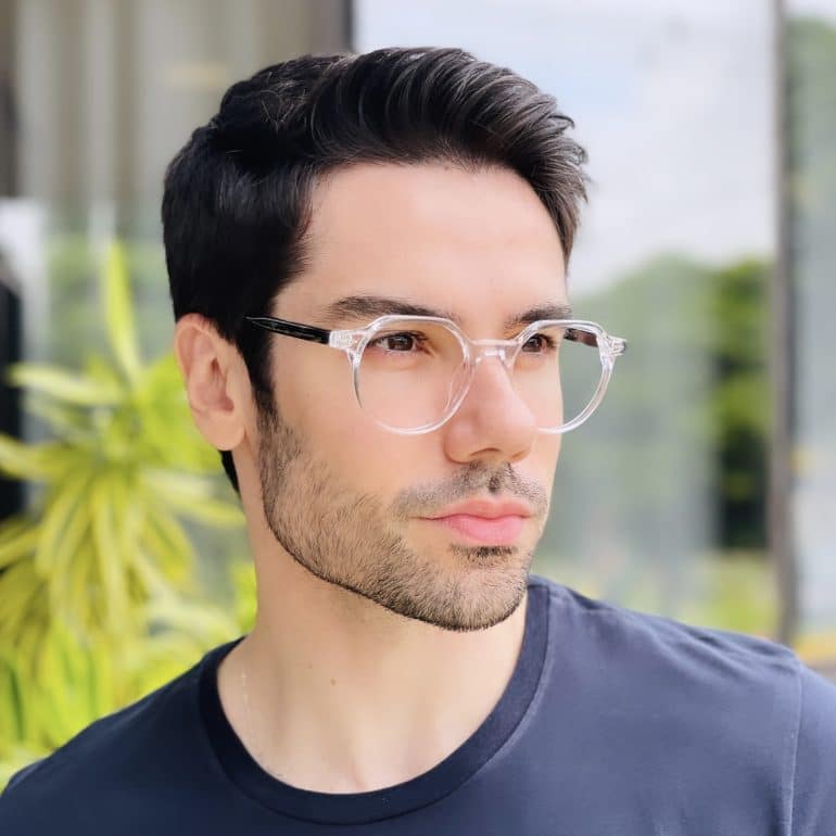 safine com br oculos de grau masculino redondo transparente robert 3