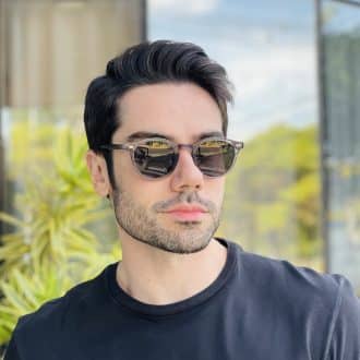 safine com br oculos de sol masculino redondo cinza vicente