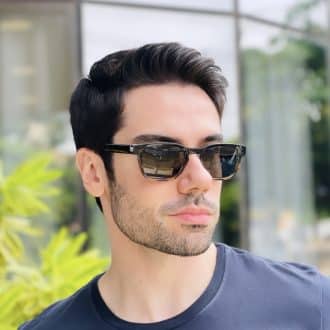 safine com br oculos de sol masculino retangular preto e tartaruga peter 2