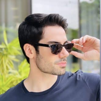 safine com br oculos de sol masculino retangular preto e tartaruga peter 3