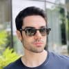 safine com br oculos de sol masculino retangular preto e tartaruga peter 4