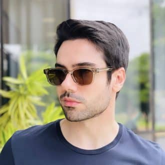 safine com br oculos de sol masculino retangular verde peter