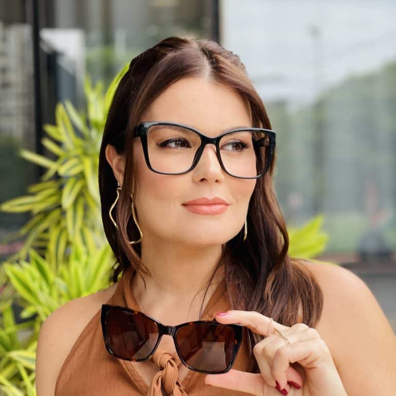 safine com br oculos feminino 2 em 1 clip on gatinho tartaruga e preto thaila 9