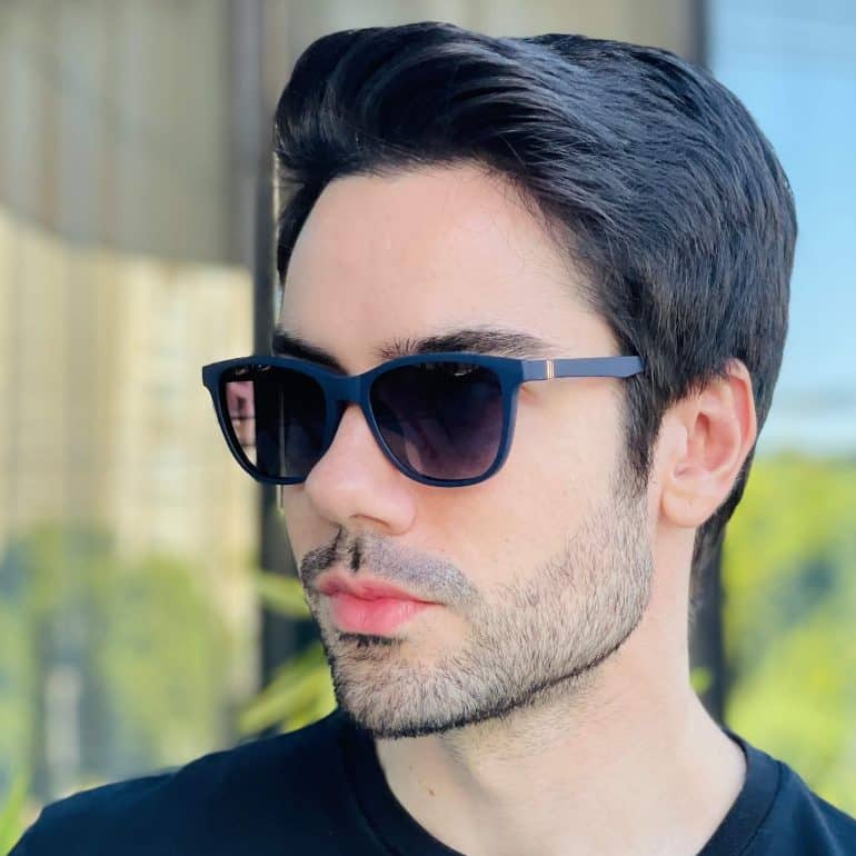 safine com br oculos 2 em 1 clip on masculino quadrado azul caio 2