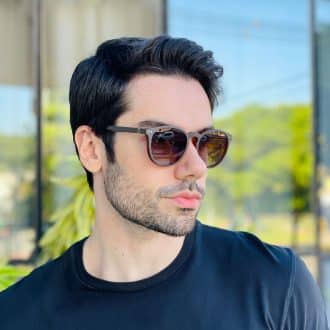 safine com br oculos 2 em 1 clip on masculino redondo marrom arthur 1