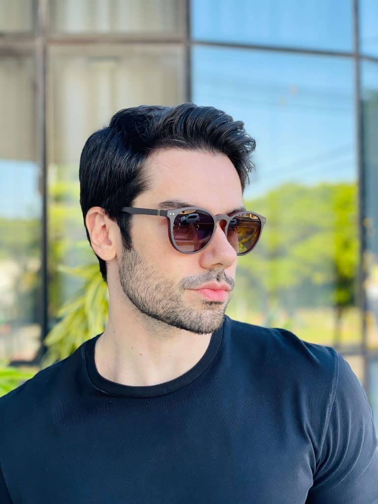 safine com br oculos 2 em 1 clip on masculino redondo marrom arthur 1