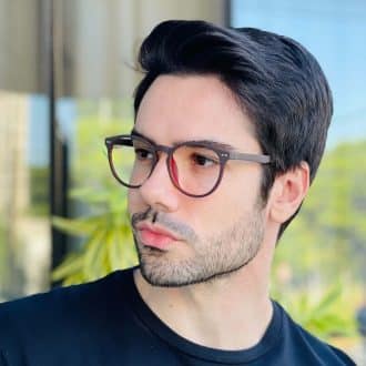 safine com br oculos 2 em 1 clip on masculino redondo marrom arthur 5