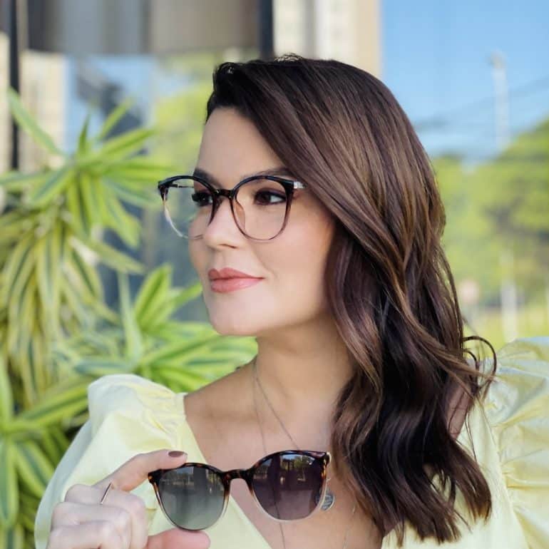safine com br oculos 2 em 1 clip on redondo tartaruga degrade taina 2