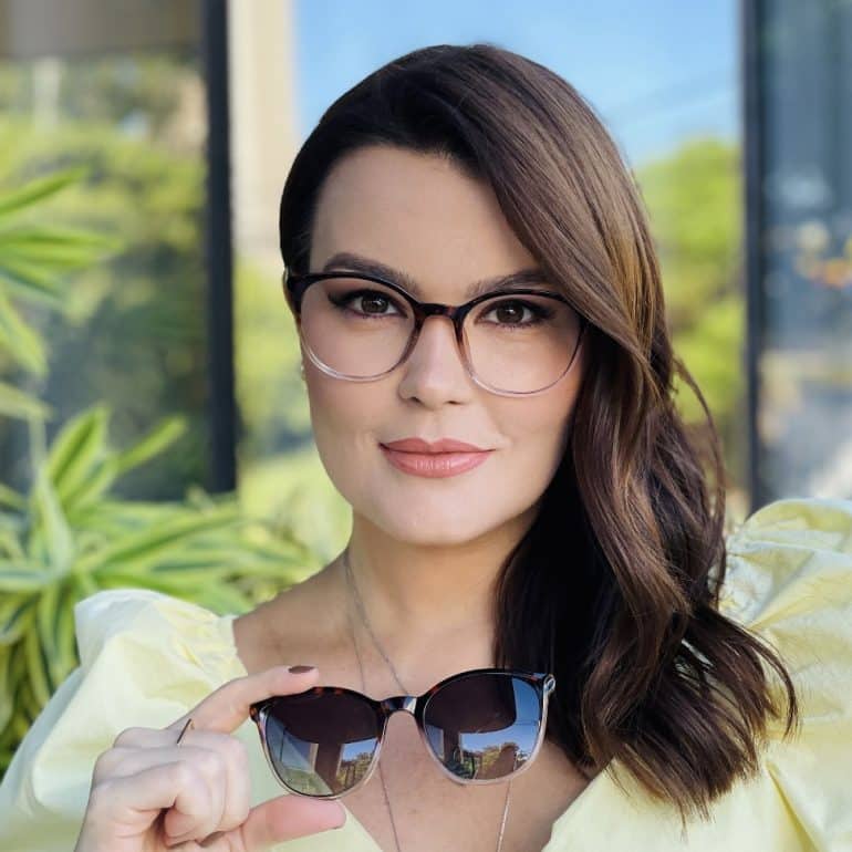 safine com br oculos 2 em 1 clip on redondo tartaruga degrade taina