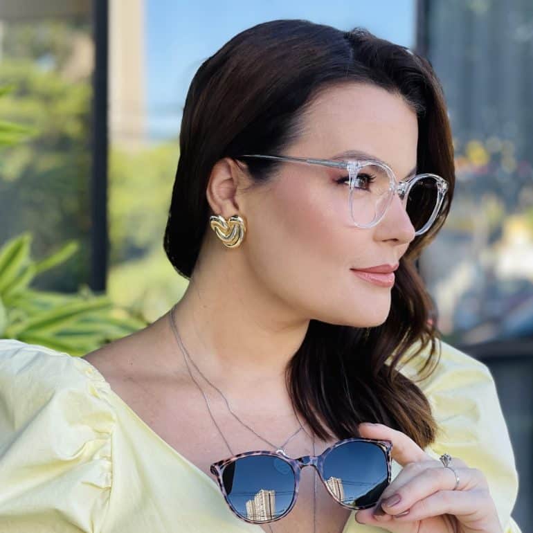 safine com br oculos 2 em 1 clip on redondo transparente e tartaruga taina 2