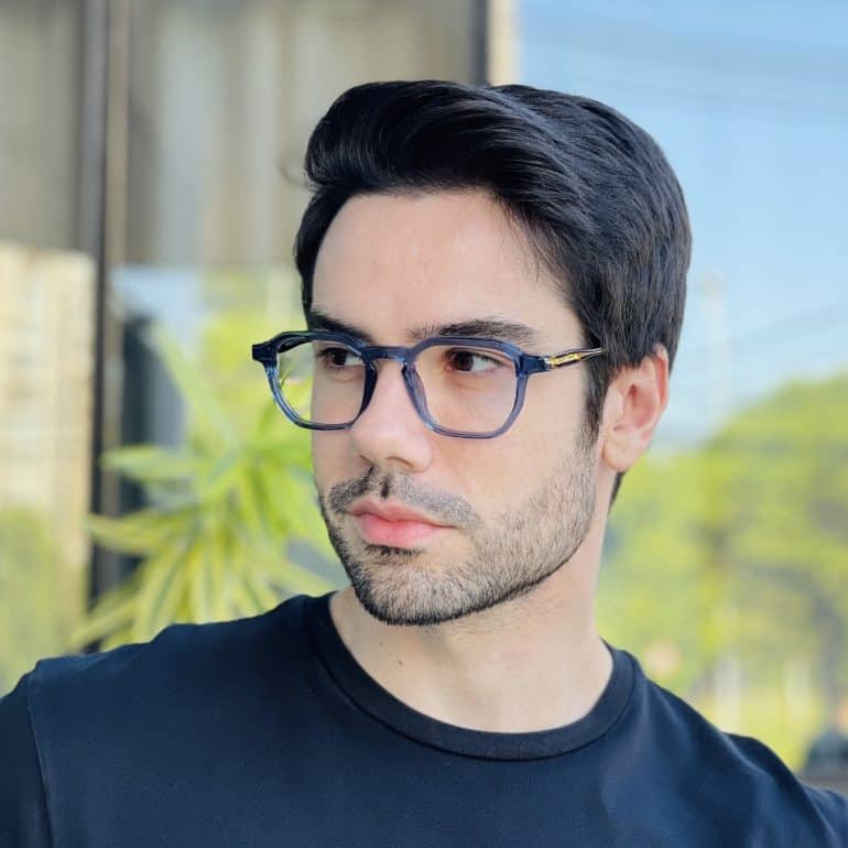 safine com br oculos de grau masculino quadrado azul martin 1