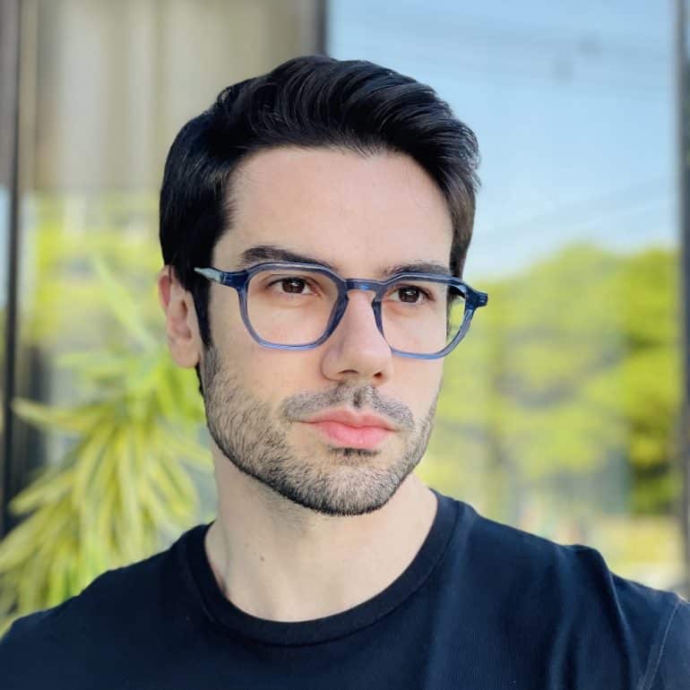 safine com br oculos de grau masculino quadrado azul martin 3